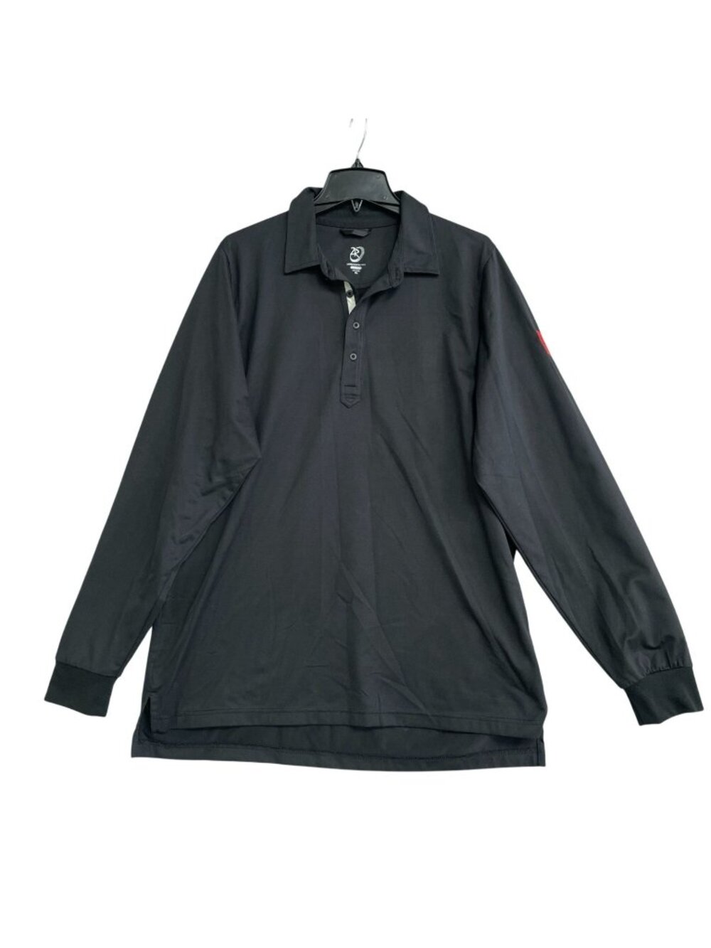 Zero Restriction Men's XL Tour Series Black Long Sleeve Polo Shirt B1199